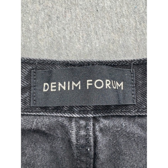 Denim Forum Jeans Womens 26 The Joni High Rise Loose Black Distressed Ripped - Picture 10 of 16
